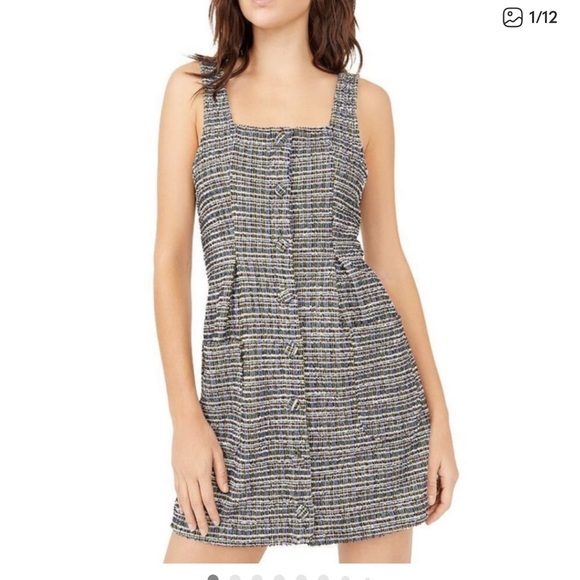 Free People Maxx Tweed Mini Dress - Midnight Combo - Picture 3 of 9